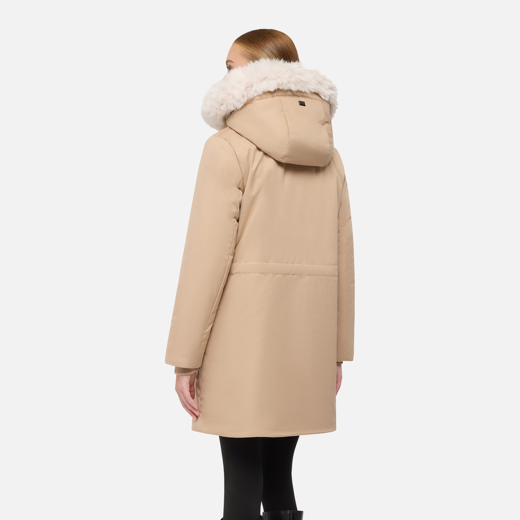 Parka long SPHERICA FEMME Sable - image number 2 | GEOX
