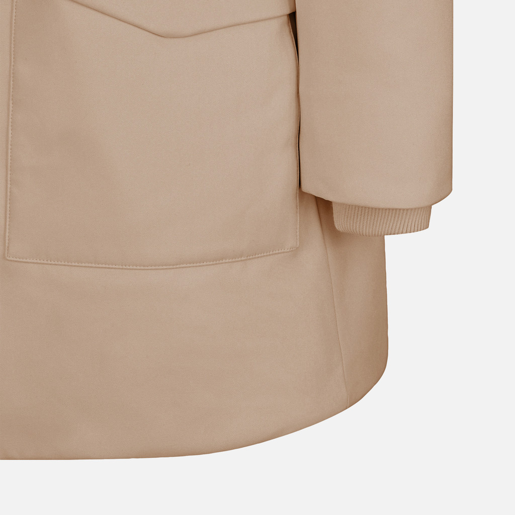 Long parka SPHERICA WOMAN Natural - image number 4 | GEOX