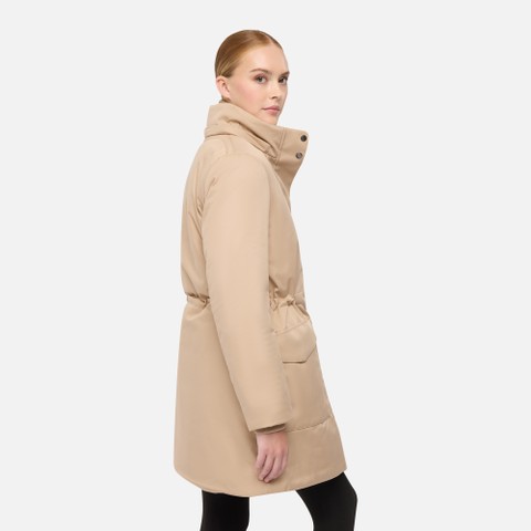Parka long SPHERICA FEMME Sable - image number 3 | GEOX