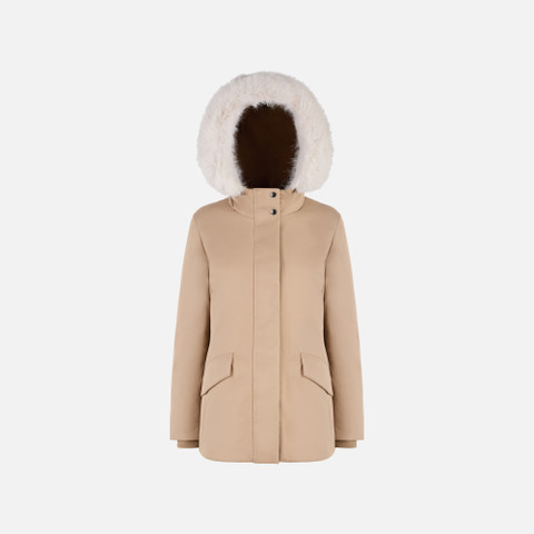 Long parka SPHERICA WOMAN Natural - image number 0 | GEOX
