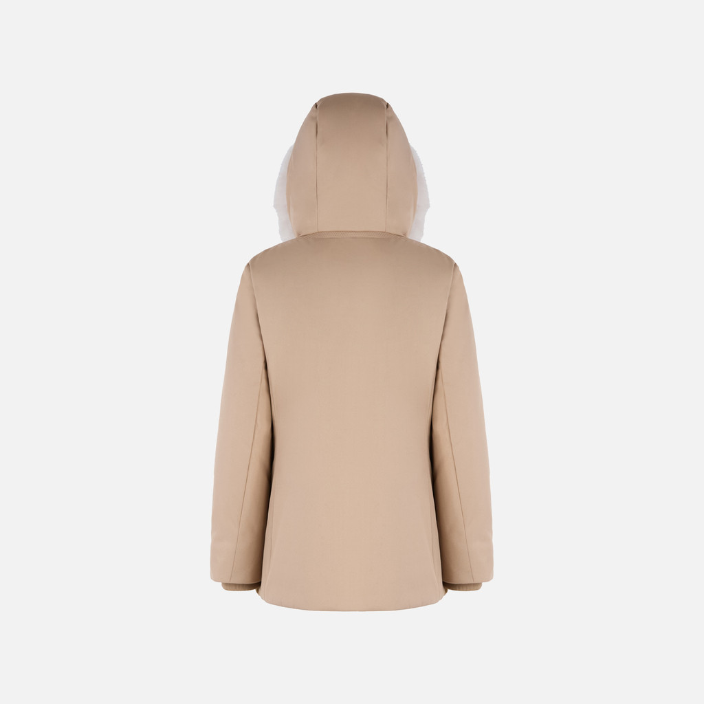 Long parka SPHERICA WOMAN Natural - image number 4 | GEOX