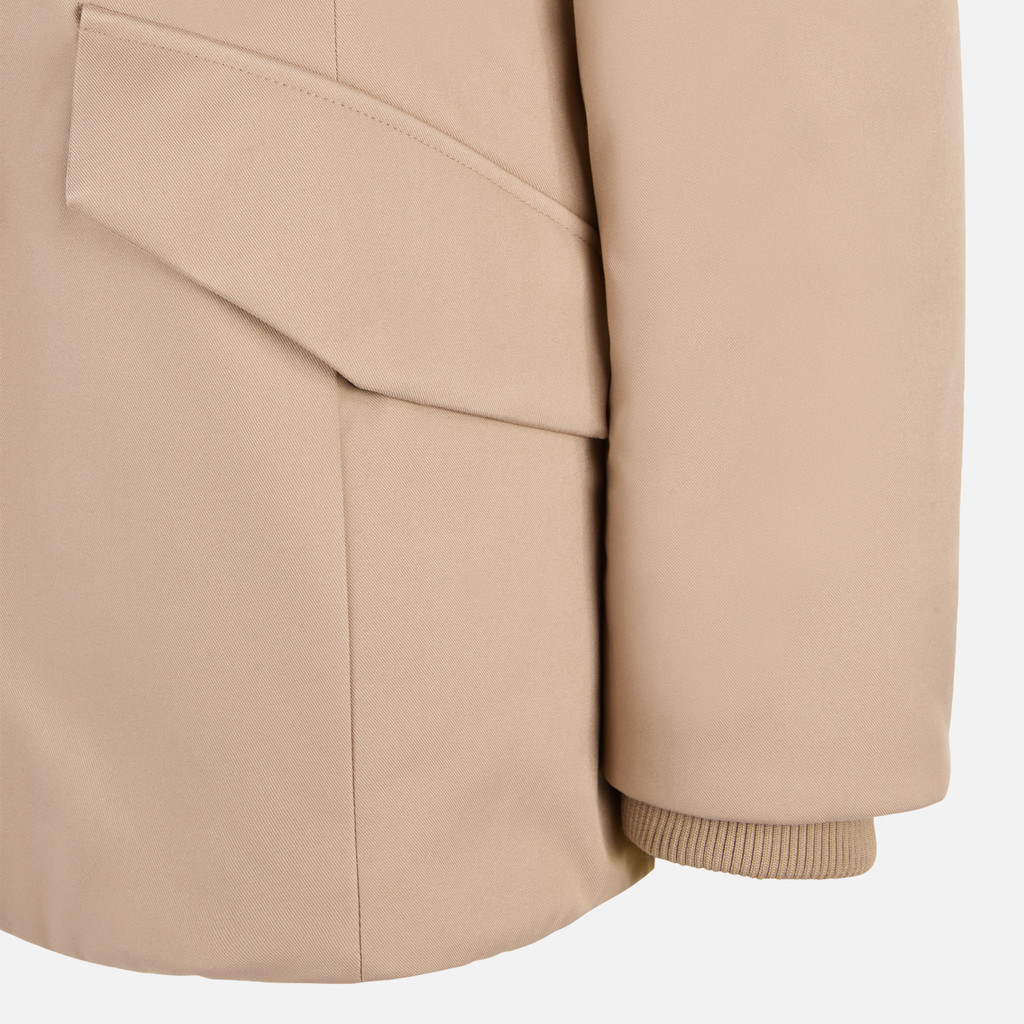 Long parka SPHERICA WOMAN Natural - image number 7 | GEOX