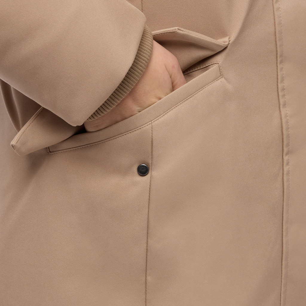 Long parka SPHERICA WOMAN Natural - image number 8 | GEOX