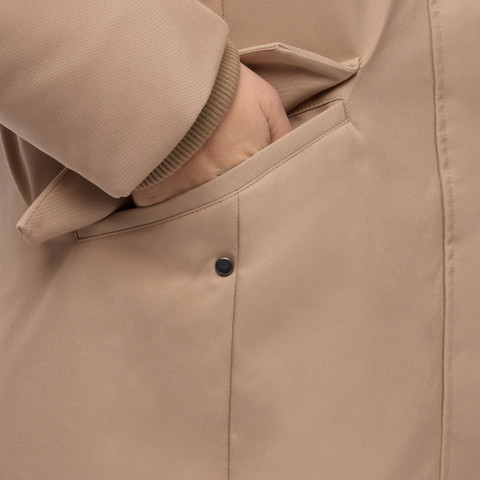 Long parka SPHERICA WOMAN Natural - image number 8 | GEOX