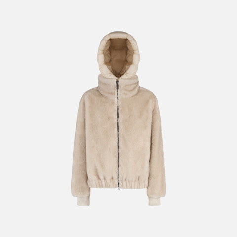 Jacket with hood SPHERICA WOMAN Sand/Mid Moonbeam - image number 0 | GEOX