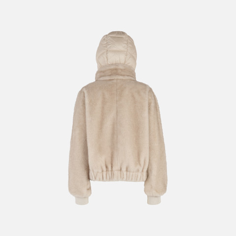 Jacket with hood SPHERICA WOMAN Sand/Mid Moonbeam - image number 4 | GEOX