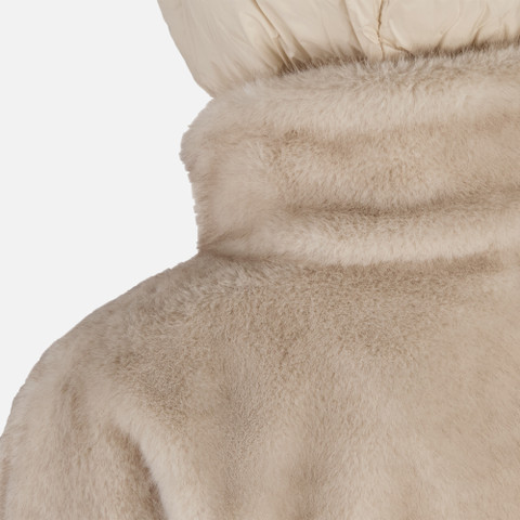 Jacket with hood SPHERICA WOMAN Sand/Mid Moonbeam - image number 6 | GEOX