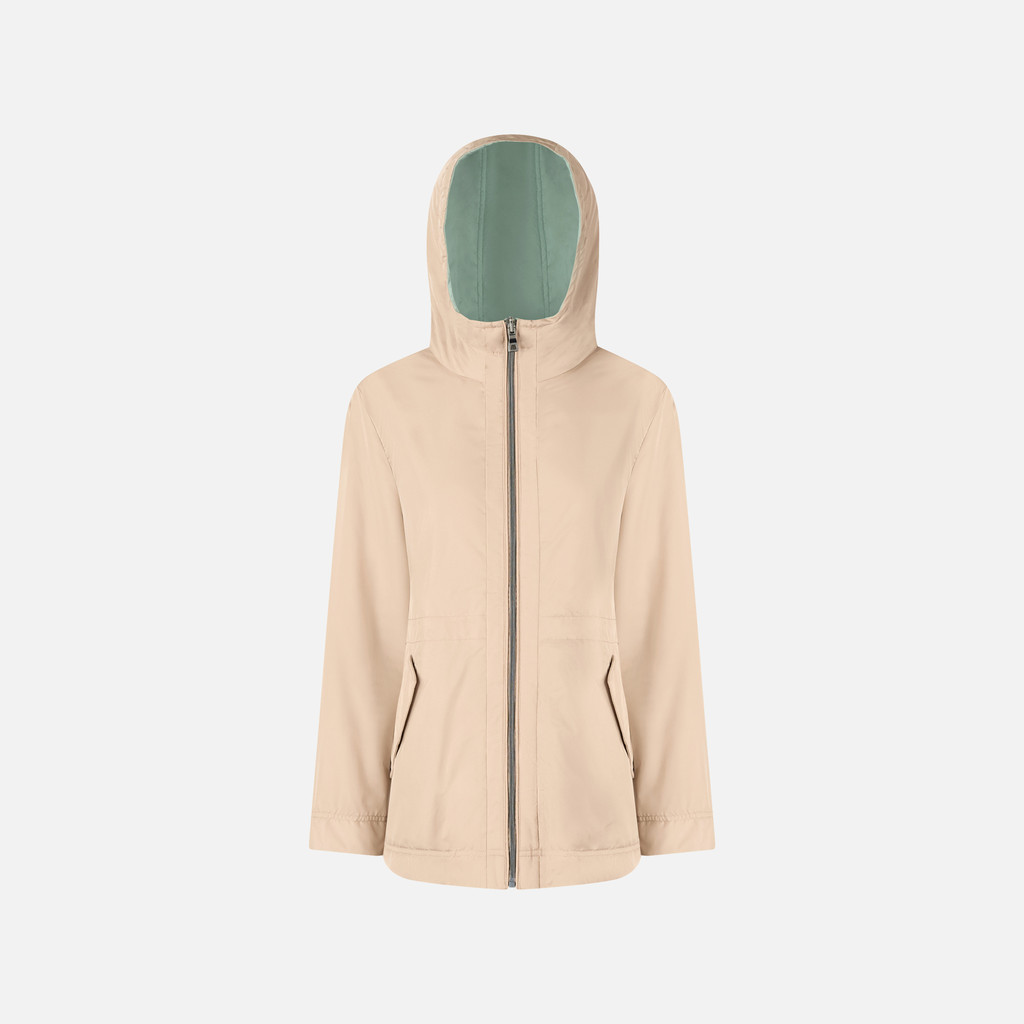 Veste réversible DORALEA FEMME Beige/Vert - image number 0 | GEOX