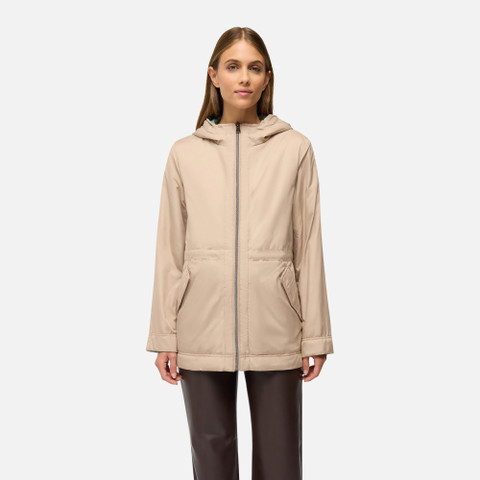 Veste réversible DORALEA FEMME Beige/Vert - image number 1 | GEOX