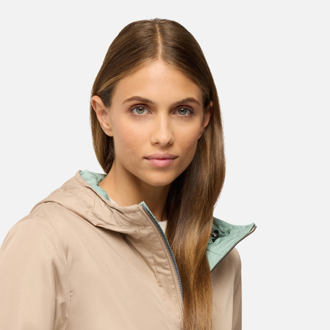 Veste réversible DORALEA FEMME Beige/Vert - image number 8 | GEOX