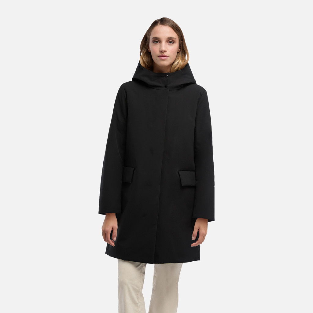 Long parka SPHERICA WOMAN Black - image number 1 | GEOX