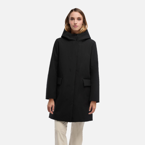 Long parka SPHERICA WOMAN Black - image number 1 | GEOX