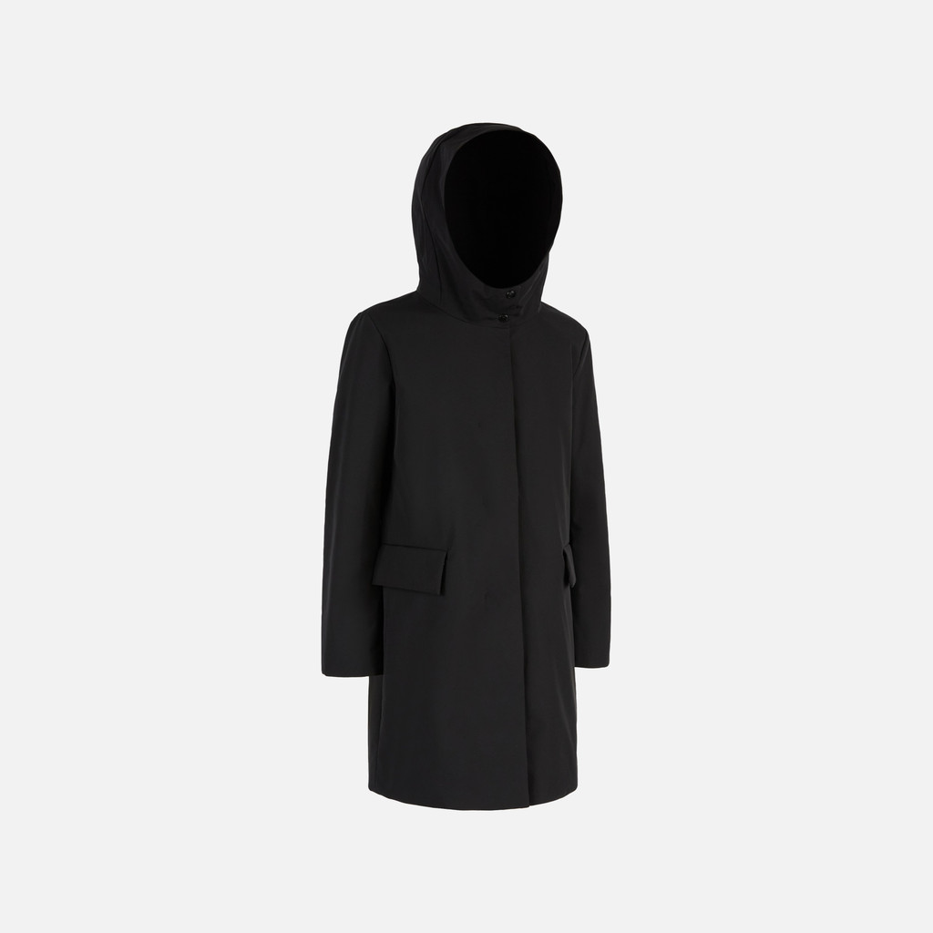 Long parka SPHERICA WOMAN Black - image number 2 | GEOX
