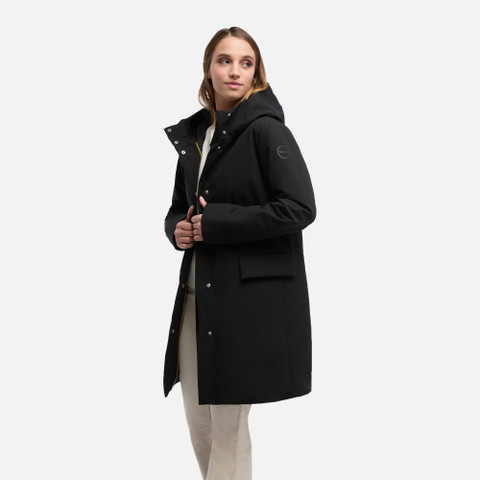 Long parka SPHERICA WOMAN Black - image number 3 | GEOX