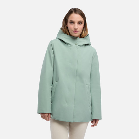 Long parka SPHERICA WOMAN Iceberg Green - image number 1 | GEOX