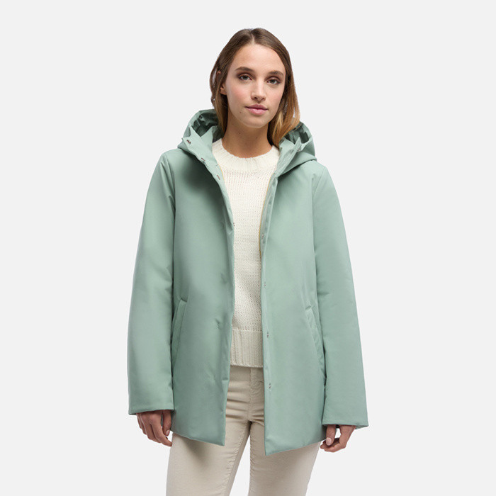 Parka long SPHERICA FEMME Vert clair | GEOX
