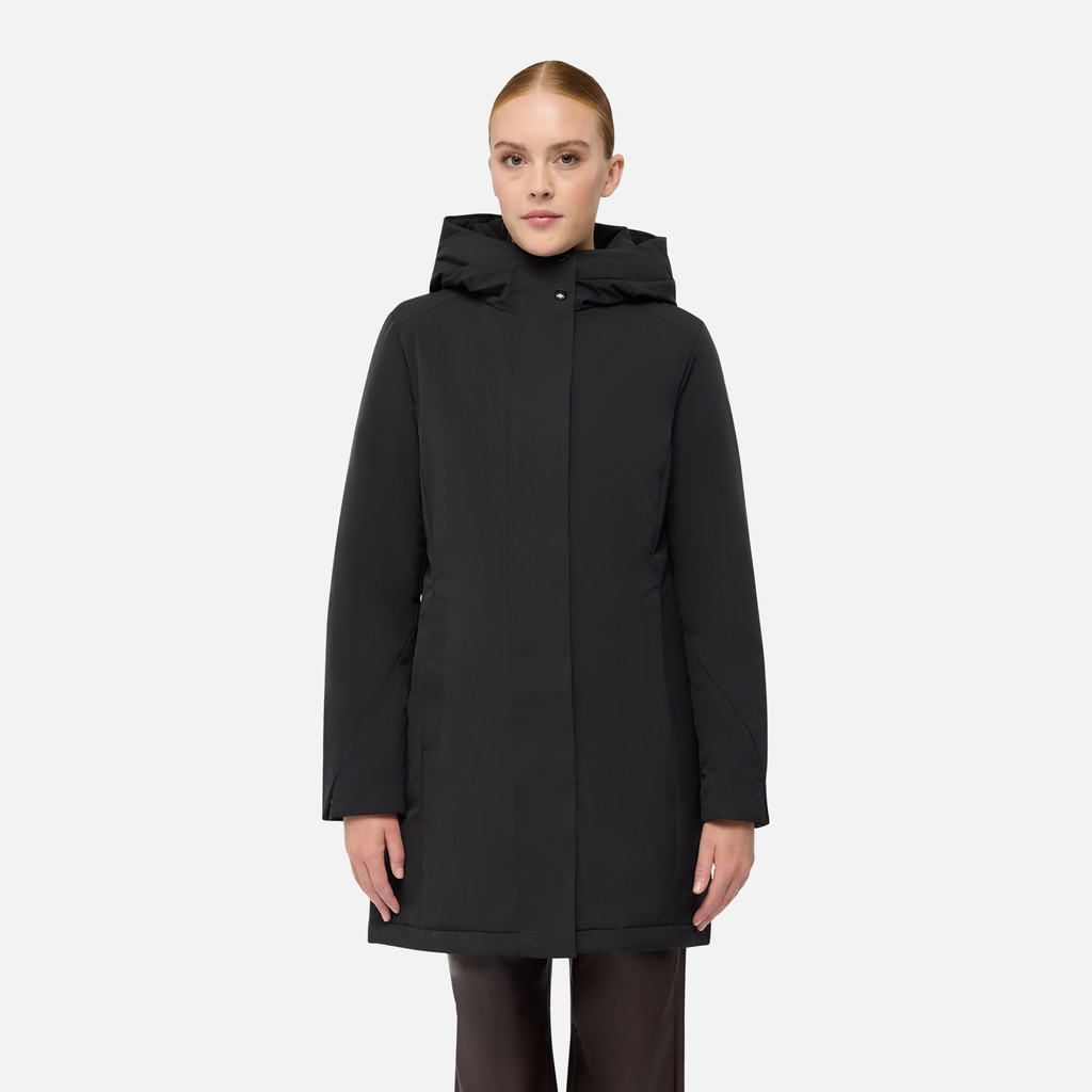 Long parka SPHERICA WOMAN Black - image number 1 | GEOX