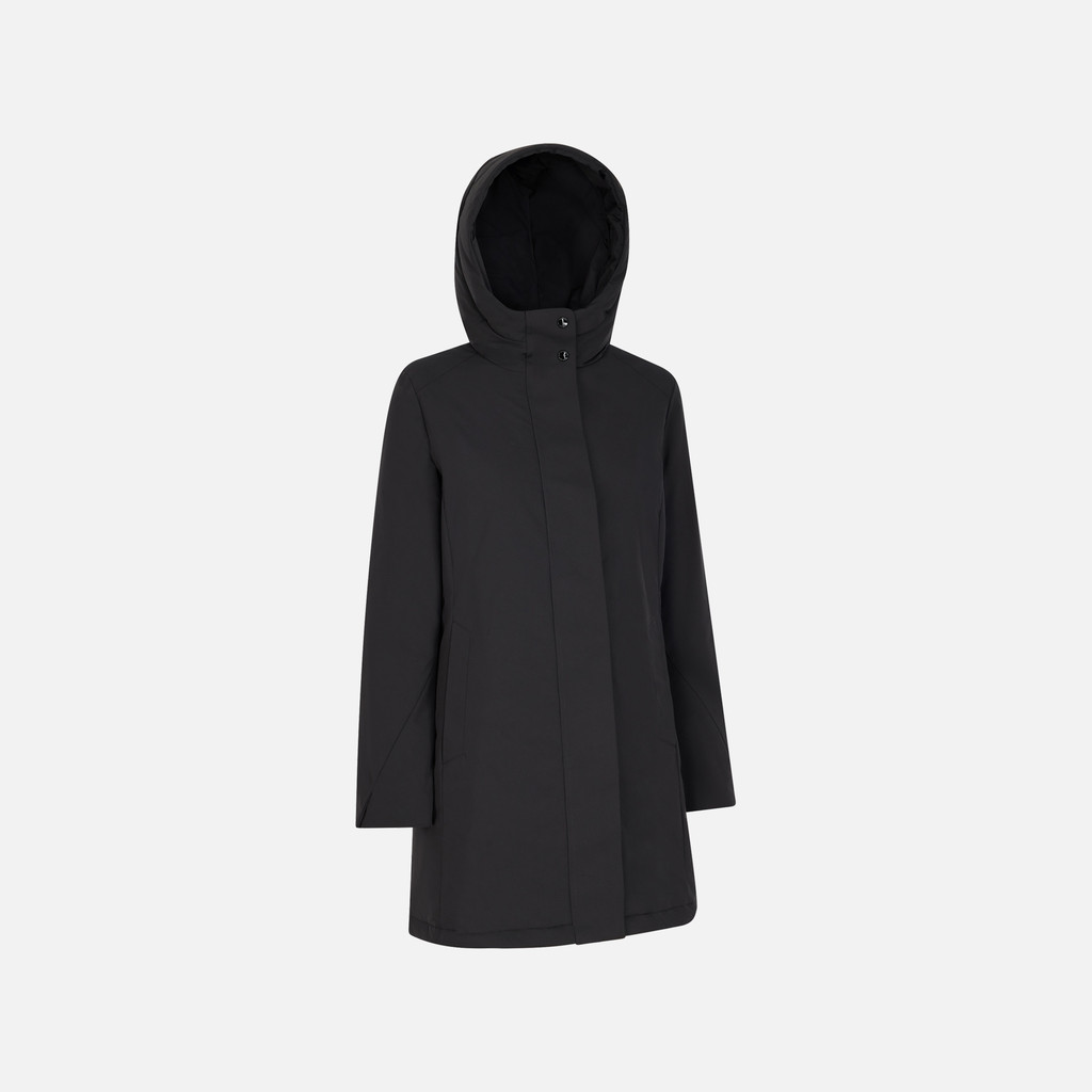 Long parka SPHERICA WOMAN Black - image number 2 | GEOX