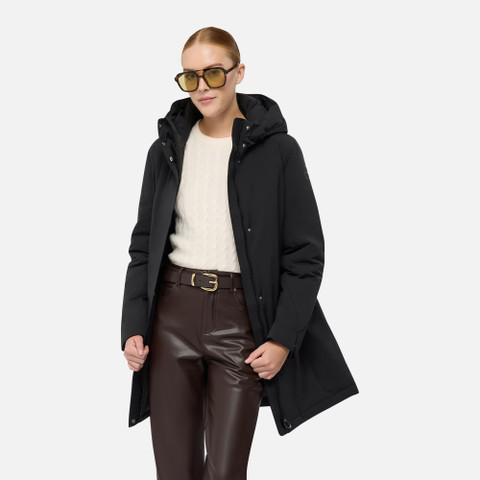 Long parka SPHERICA WOMAN Black - image number 3 | GEOX