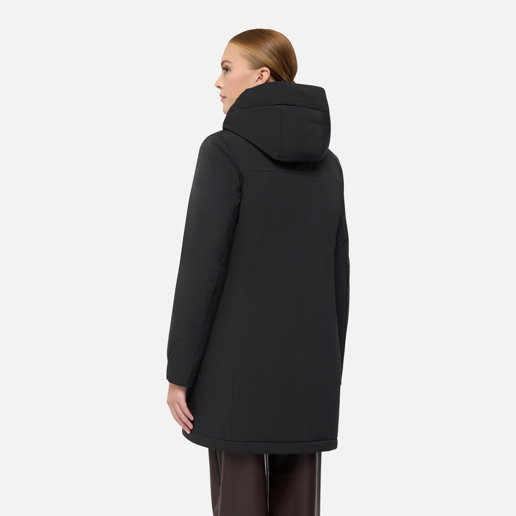 Long parka SPHERICA WOMAN Black - image number 5 | GEOX