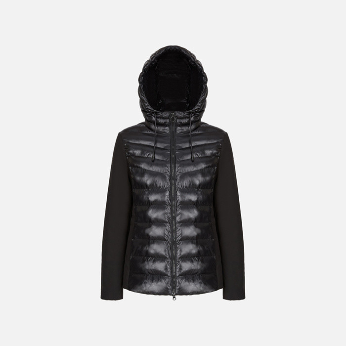 Quilted parka SPHERICA WOMAN Black/Black | GEOX