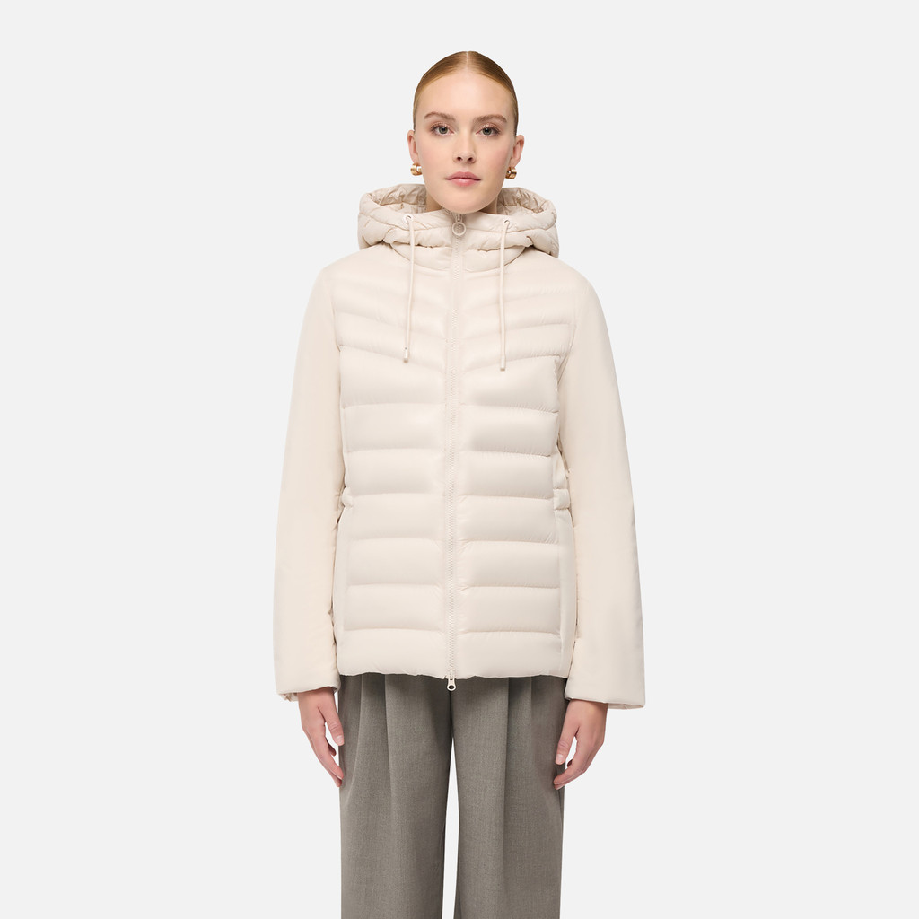 Quilted jacket SPHERICA WOMAN Mid Moonbeam/Mid moonbeam - image number 1 | GEOX
