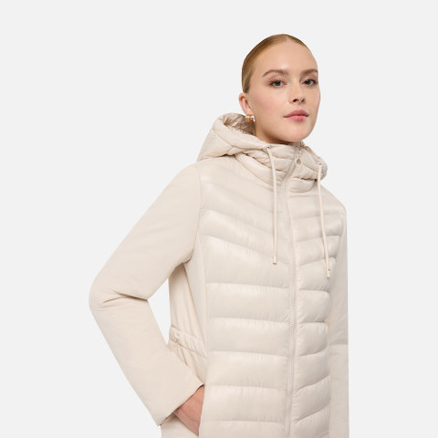 Quilted jacket SPHERICA WOMAN Mid Moonbeam/Mid moonbeam - image number 8 | GEOX