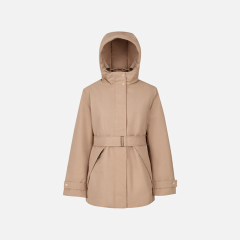 Parka lungo HOARA ABX DONNA Sabbia - image number 4 | GEOX