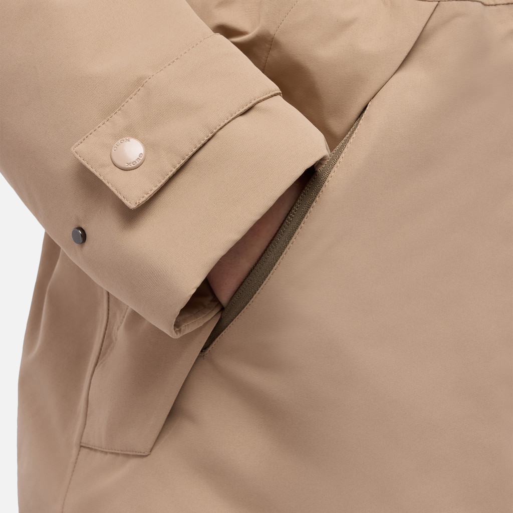 Parka lungo HOARA ABX DONNA Sabbia - image number 3 | GEOX