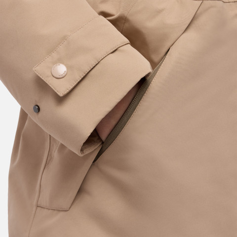 Parka lungo HOARA ABX DONNA Sabbia - image number 3 | GEOX