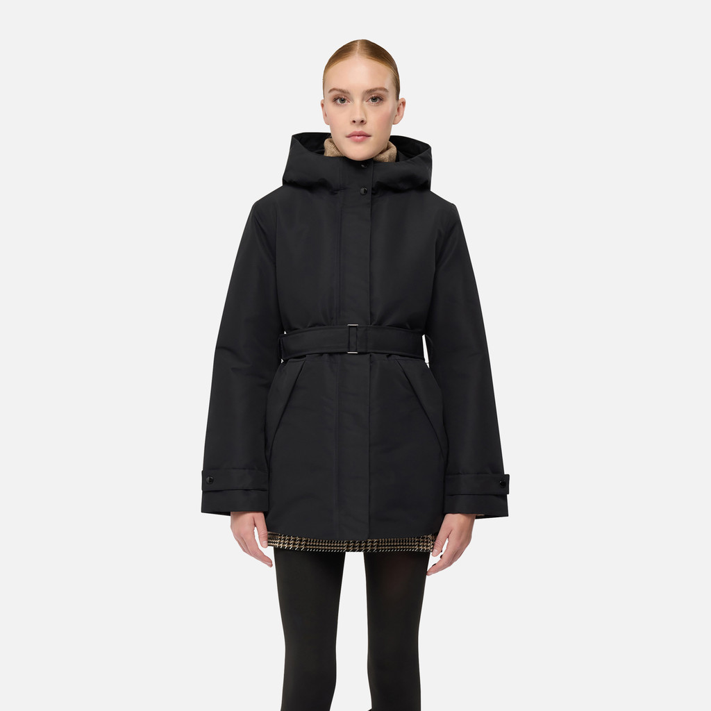 Long parka HOARA ABX WOMAN Black - image number 1 | GEOX