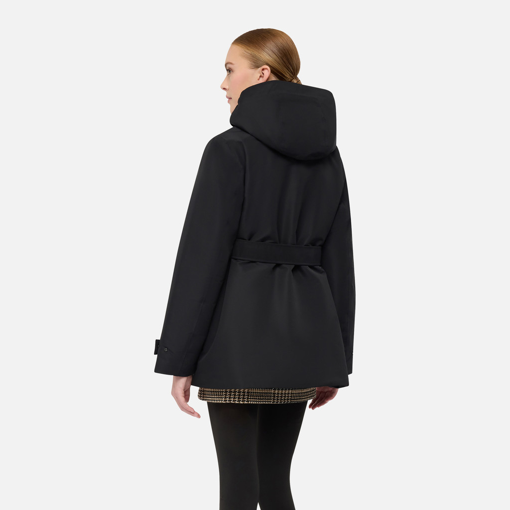Long parka HOARA ABX WOMAN Black - image number 2 | GEOX