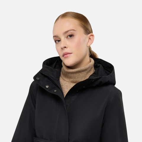 Long parka HOARA ABX WOMAN Black - image number 3 | GEOX