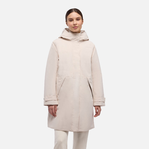 Long parka HOARA ABX WOMAN Mid Moonbeam - image number 1 | GEOX