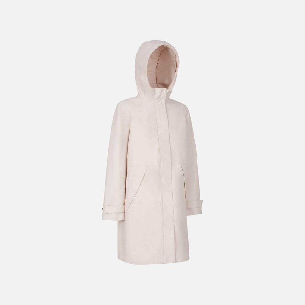 Long parka HOARA ABX WOMAN Mid Moonbeam - image number 2 | GEOX