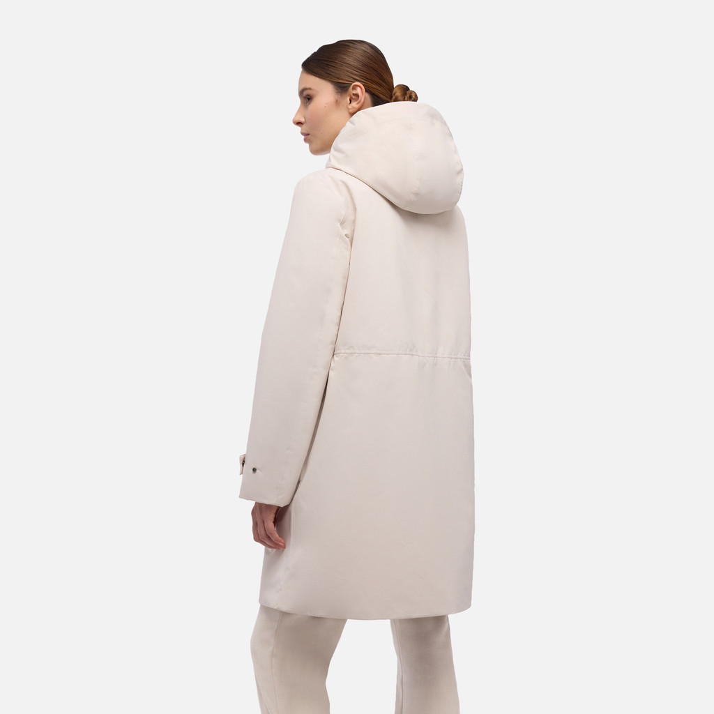 Long parka HOARA ABX WOMAN Mid Moonbeam - image number 5 | GEOX