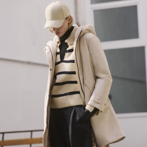 Long parka HOARA ABX WOMAN Mid Moonbeam - image number 8 | GEOX