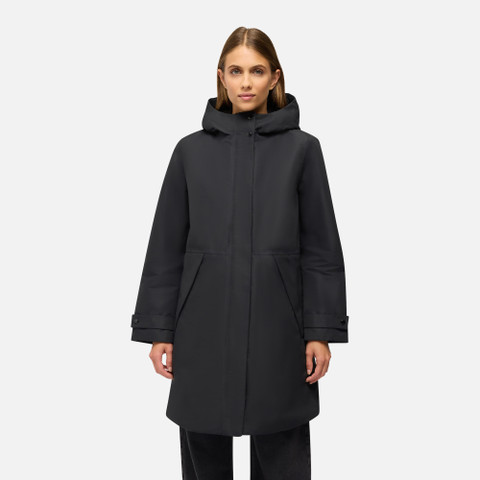 Parka lungo HOARA ABX DONNA Nero - image number 1 | GEOX