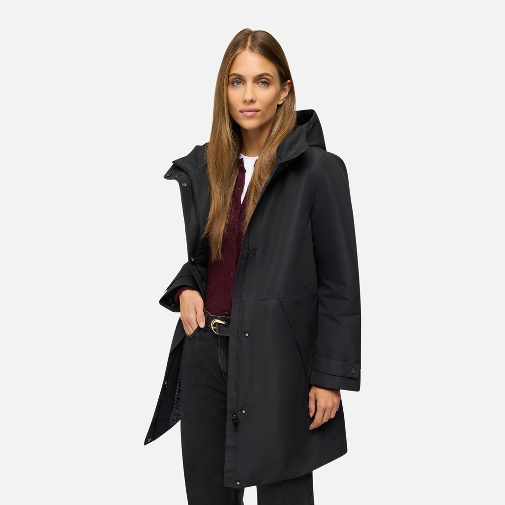 Parka lungo HOARA ABX DONNA Nero - image number 0 | GEOX
