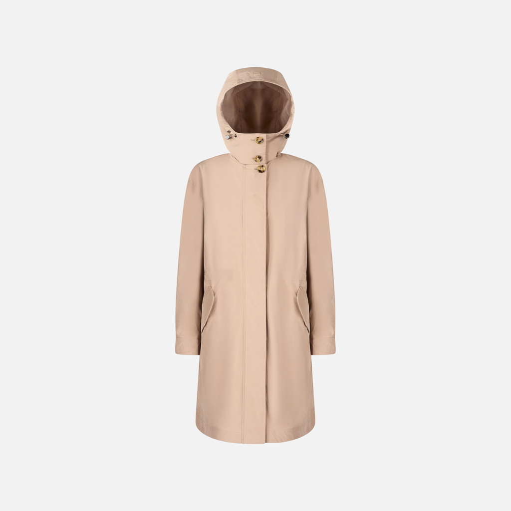 Trench coat ANYWECO WOMAN Natural - image number 0 | GEOX