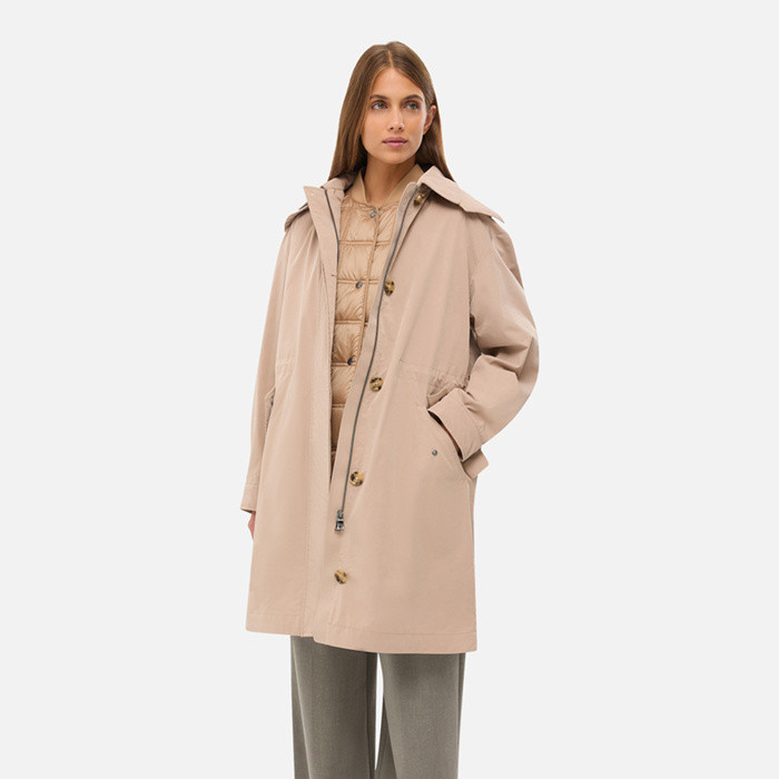 Trench coat ANYWECO WOMAN Natural | GEOX