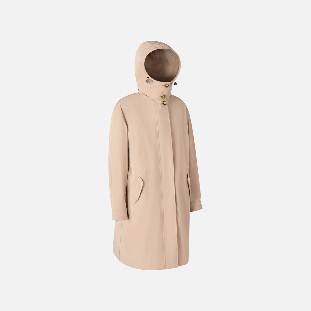 Trench coat ANYWECO WOMAN Natural - image number 4 | GEOX