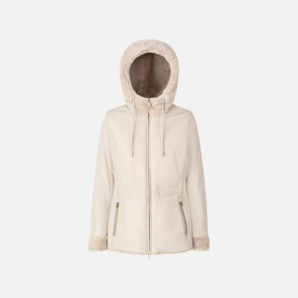 Veste réversible KAULA FEMME Gris tourterelle/Gris clair - image number 0 | GEOX