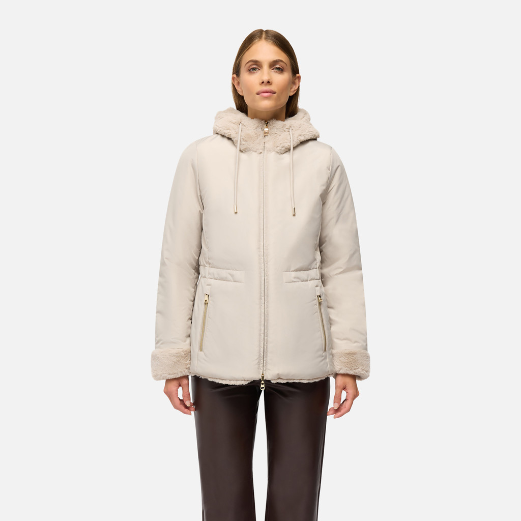 Veste réversible KAULA FEMME Gris tourterelle/Gris clair - image number 1 | GEOX