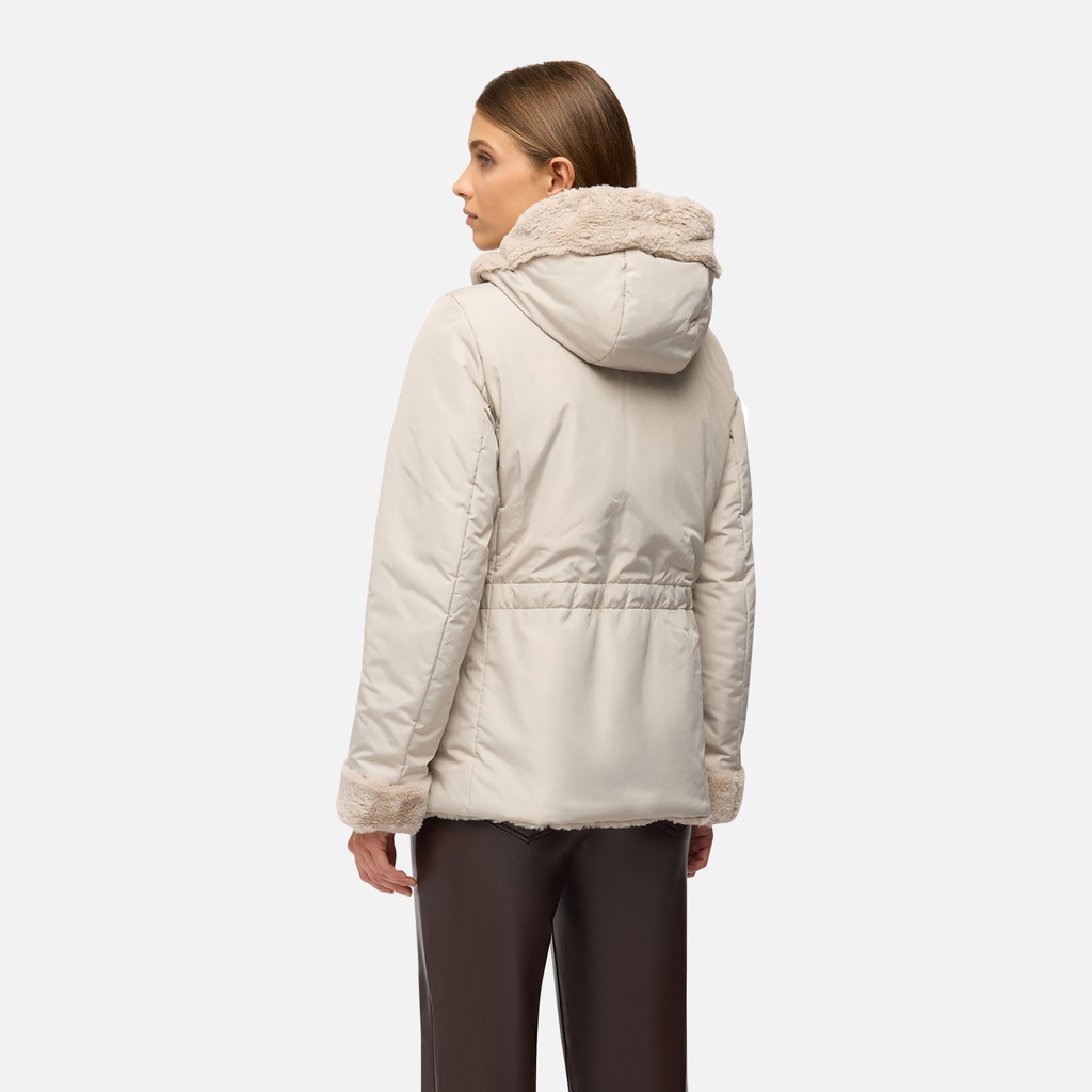 Veste réversible KAULA FEMME Gris tourterelle/Gris clair - image number 5 | GEOX