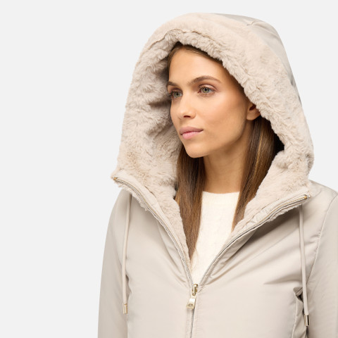 Veste réversible KAULA FEMME Gris tourterelle/Gris clair - image number 8 | GEOX