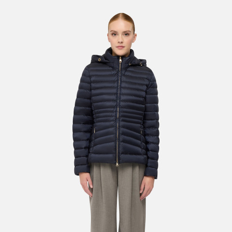 Short down jacket JAYSEN WOMAN Sky captain - image number 1 | GEOX