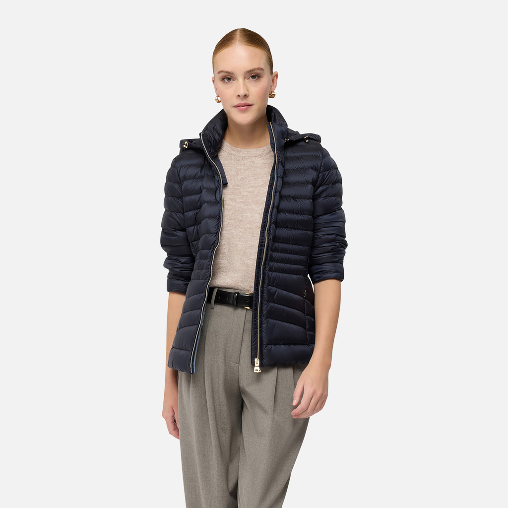 Short down jacket JAYSEN WOMAN Sky captain - image number 3 | GEOX