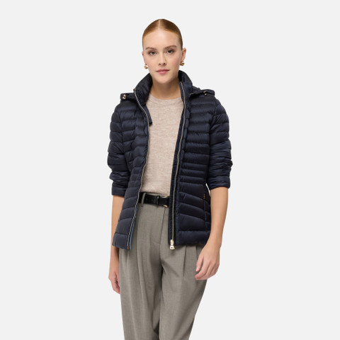 Short down jacket JAYSEN WOMAN Sky captain - image number 3 | GEOX
