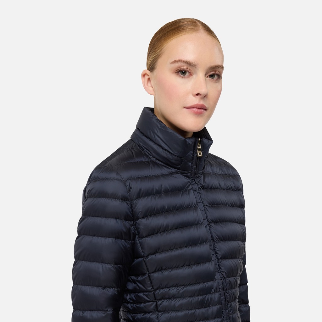Short down jacket JAYSEN WOMAN Sky captain - image number 3 | GEOX